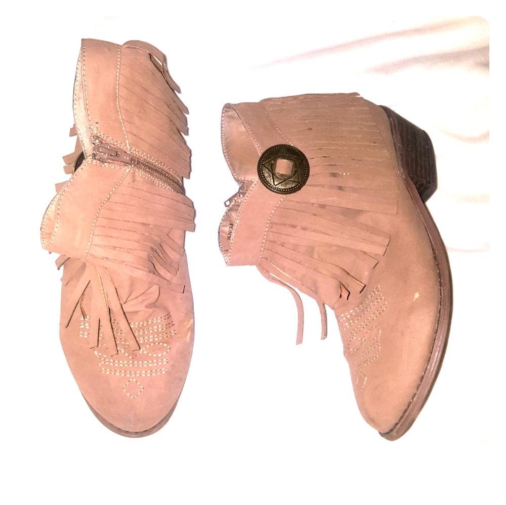 Fringe booties size‎ 8
